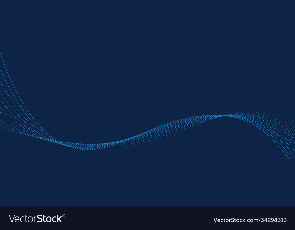 Abstract digital wave particles flow vector image Abstract digital wave particles flow