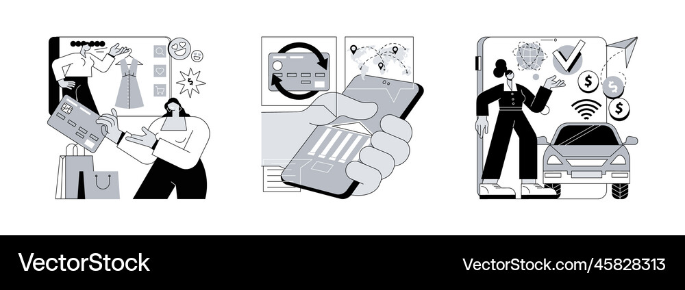Digital payment abstract concept Royalty Free Vector Image