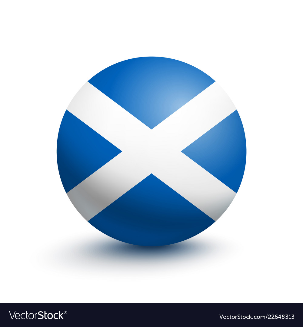 Flagge des Scotlands in Form eines Balls