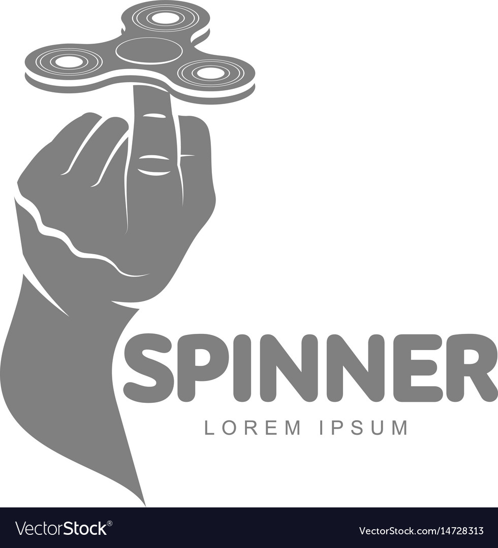 hand spinner logo template royalty free vector image