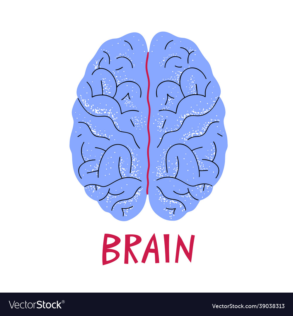 Human brain medicine in cartoon style Royalty Free Vector