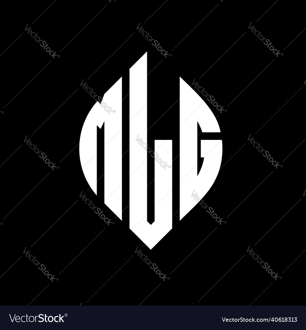 Mlg circle letter logo design with circle Vector Image