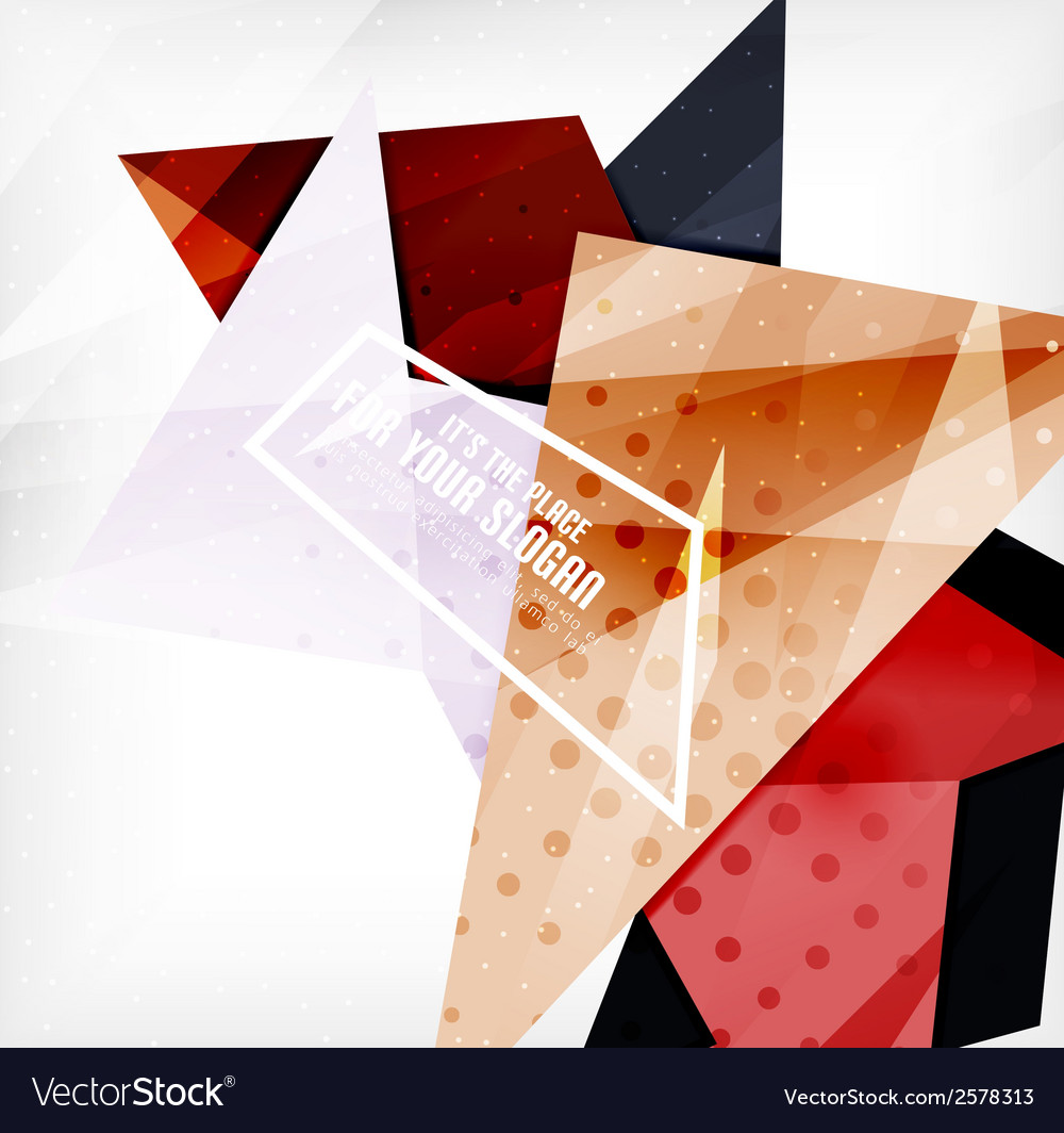 Modern 3d glossy overlapping triangles