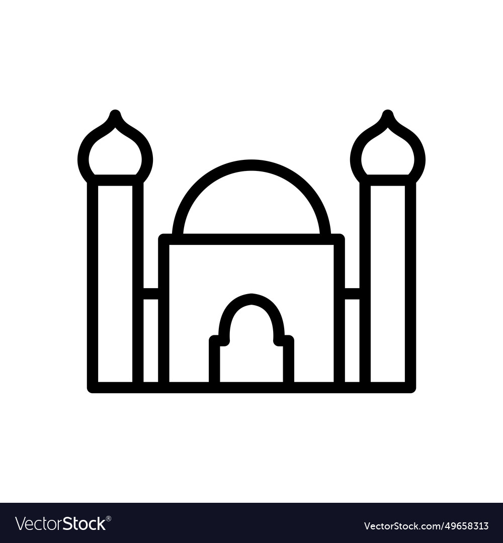 Mosque line icon logo image Royalty Free Vector Image