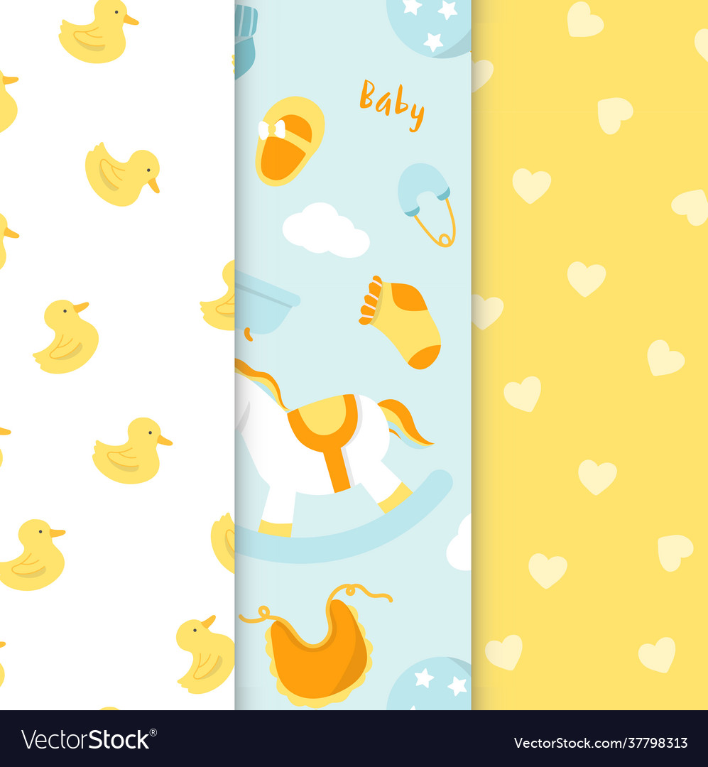 Nursery pattern set Royalty Free Vector Image - VectorStock