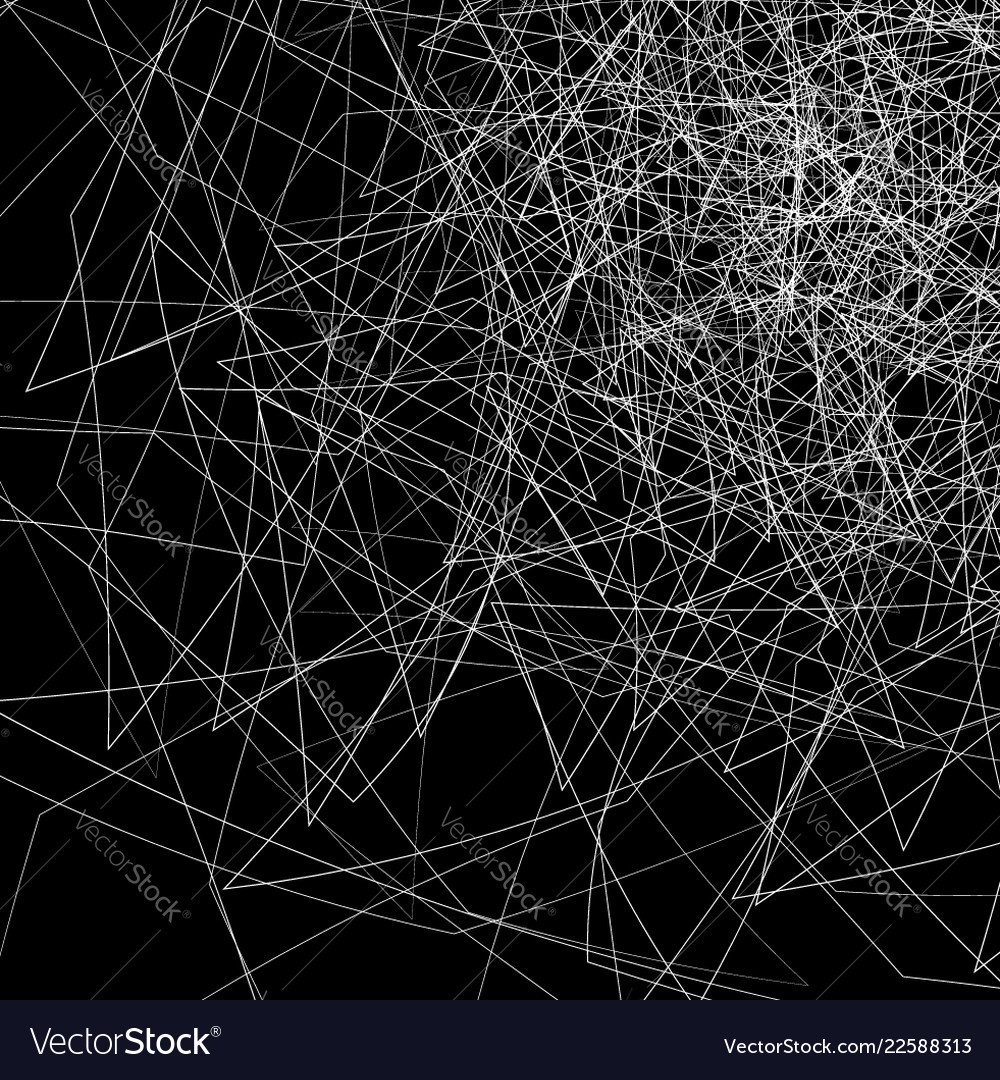 Random chaotic lines intersecting edgy angular vector image Random chaotic lines intersecting edgy angular