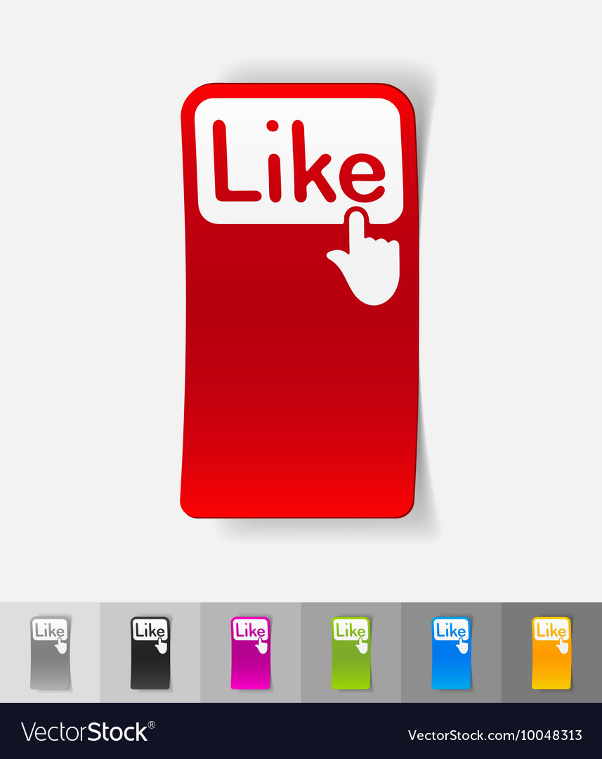 Realistic design element click like