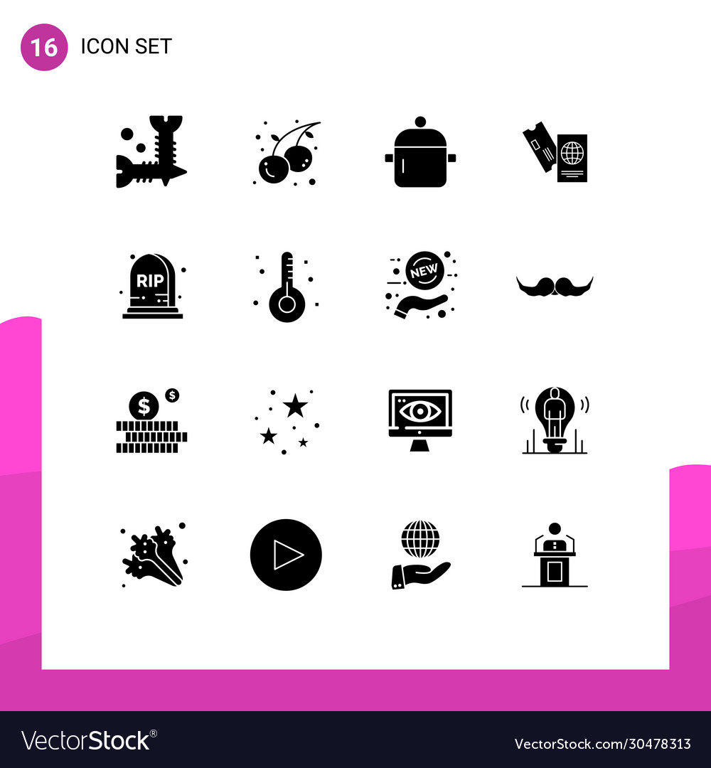 Stock icon pack 16 line signs and symbols