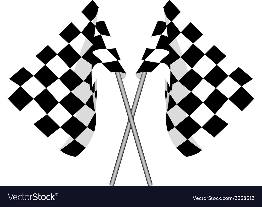 Two finish flag Royalty Free Vector Image - VectorStock