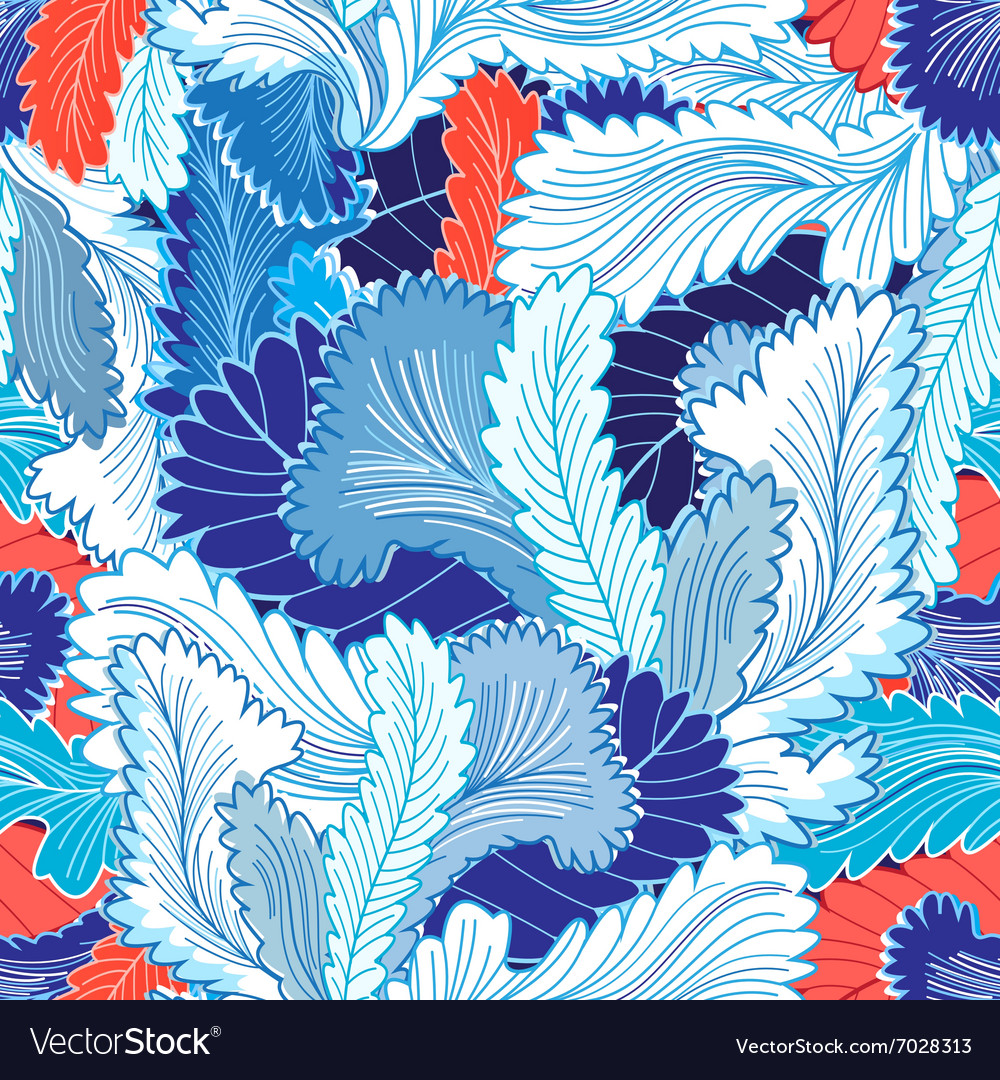Winter patterns feathers
