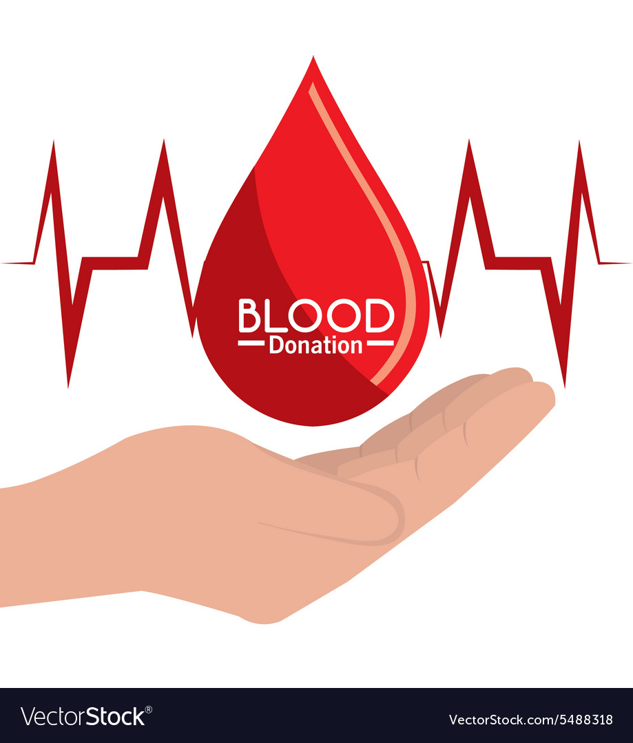 Blood donation design Royalty Free Vector Image