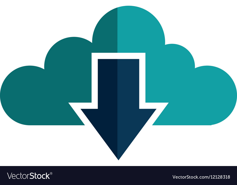 Cloud computing isolated icon