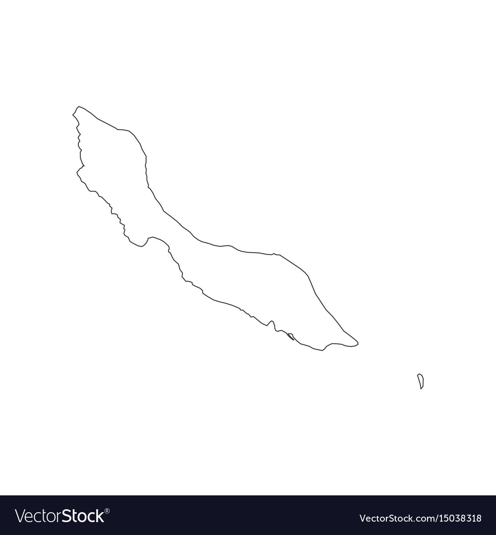 Curacao map silhouette Royalty Free Vector Image