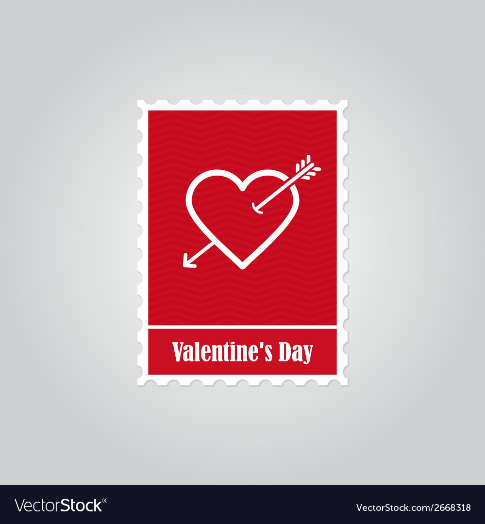 Stamp with a heart Royalty Free Vector Image - VectorStock