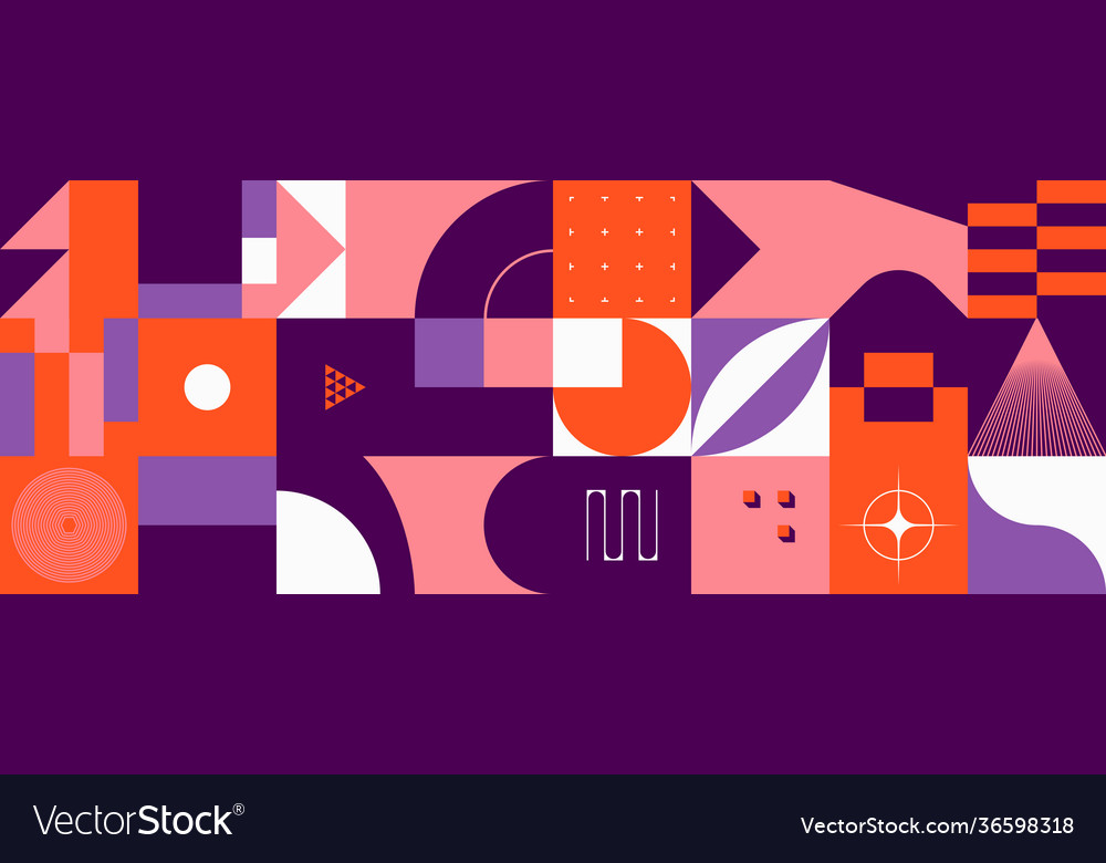 Horizontal abstract pattern design vector image Horizontal abstract pattern design