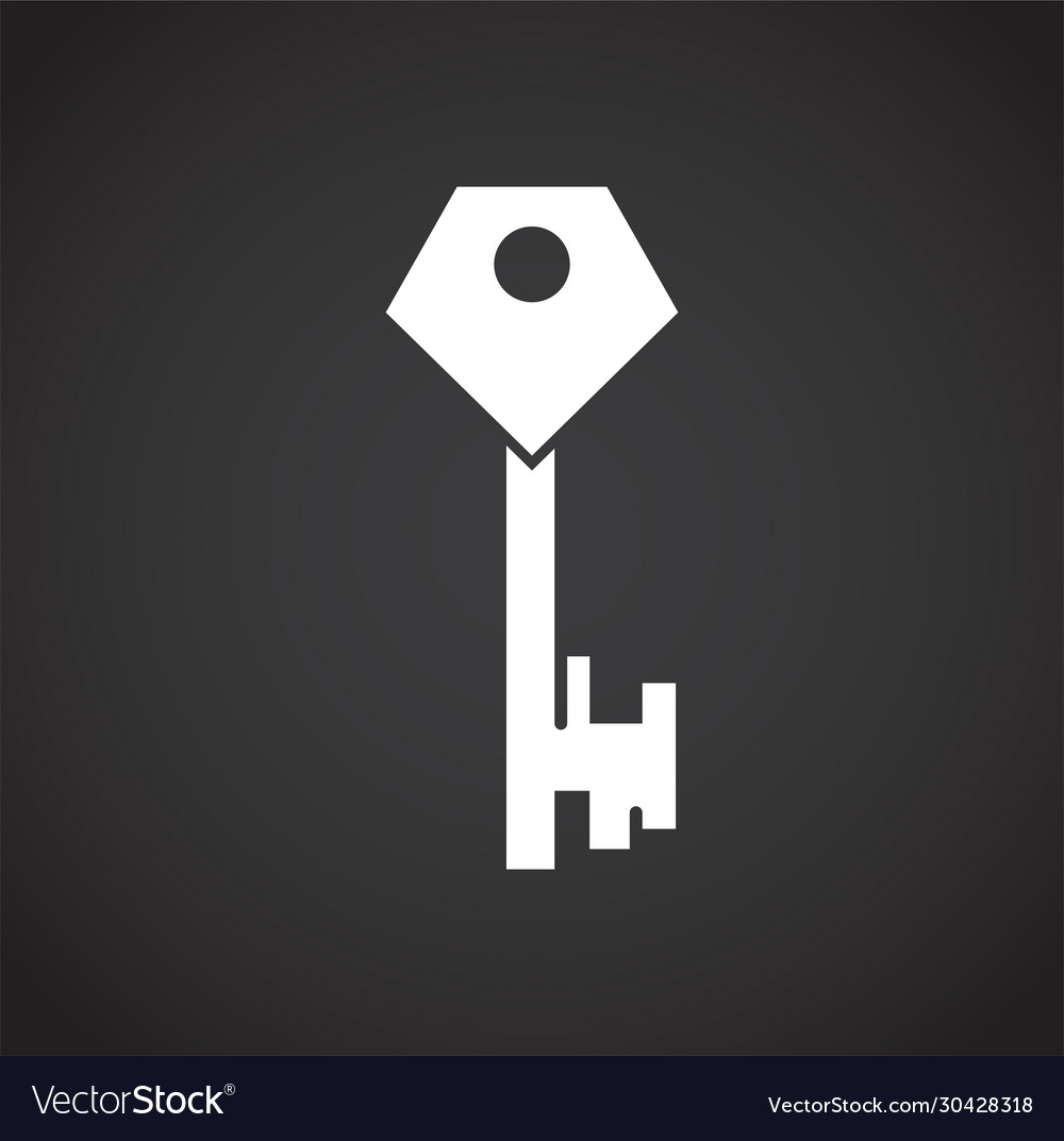 Key icon on background for graphic and web design vector image Key icon on background for graphic and web design