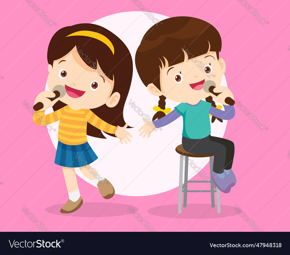 Music kidsplay music concept of music school Vector Image