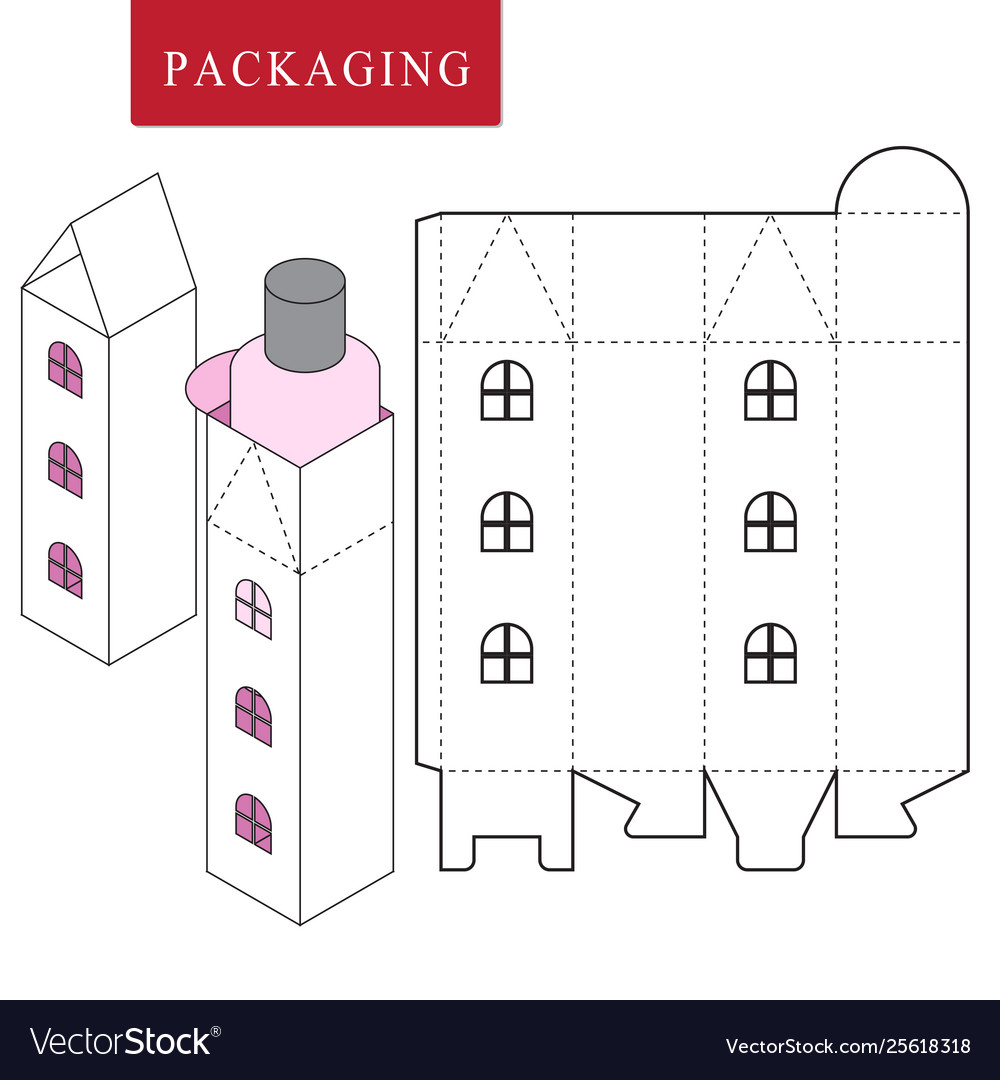 Package for object box vector image Package for object box