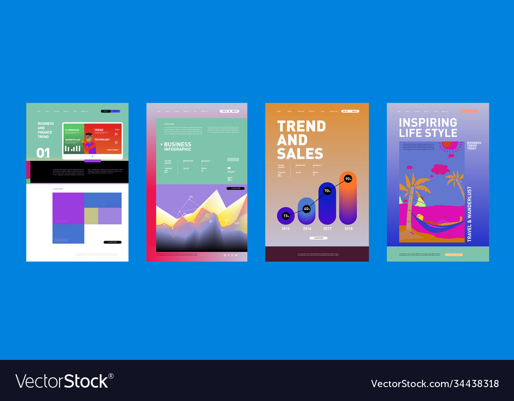 Presentation and website interface layout design