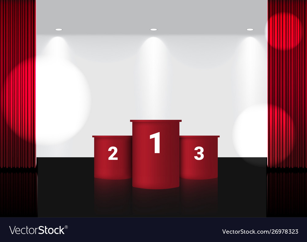 3d mock up realistic open red curtain