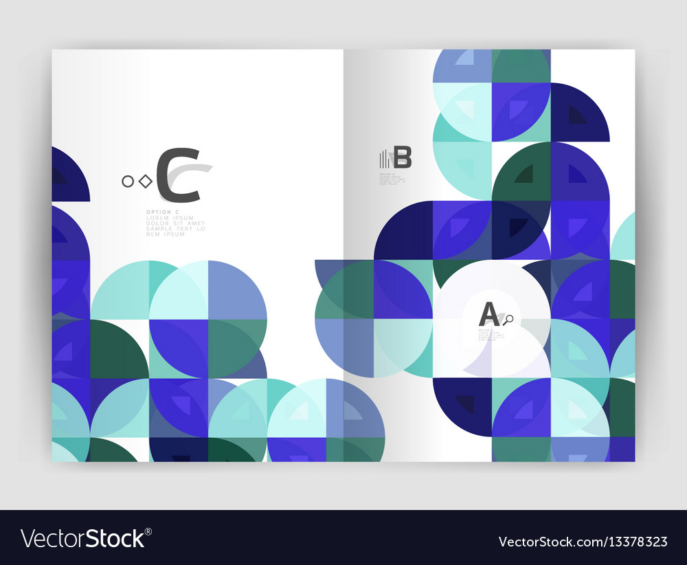 Abstract background with color triangles annual