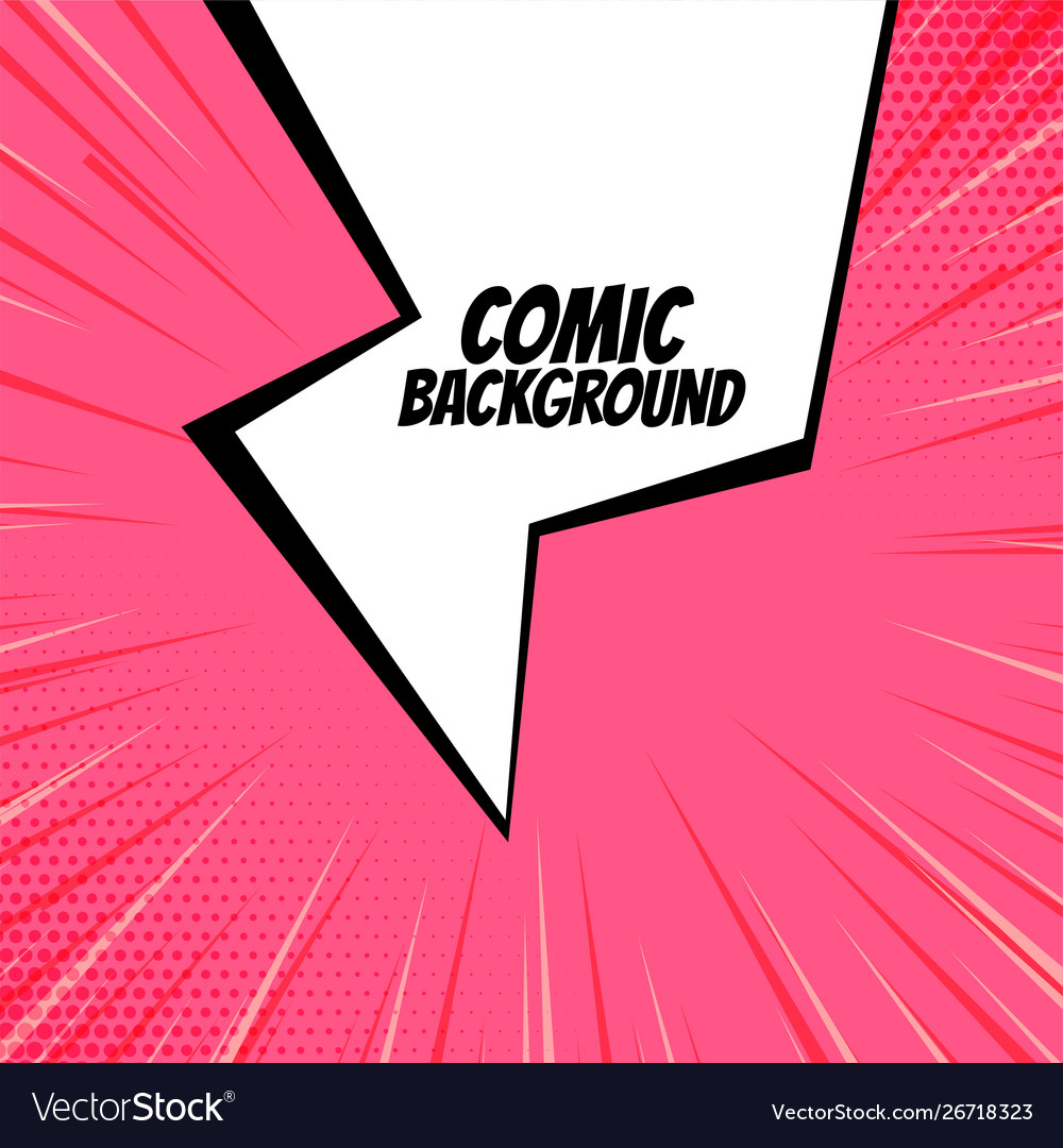 Abstract flash comic expression with zoom lines