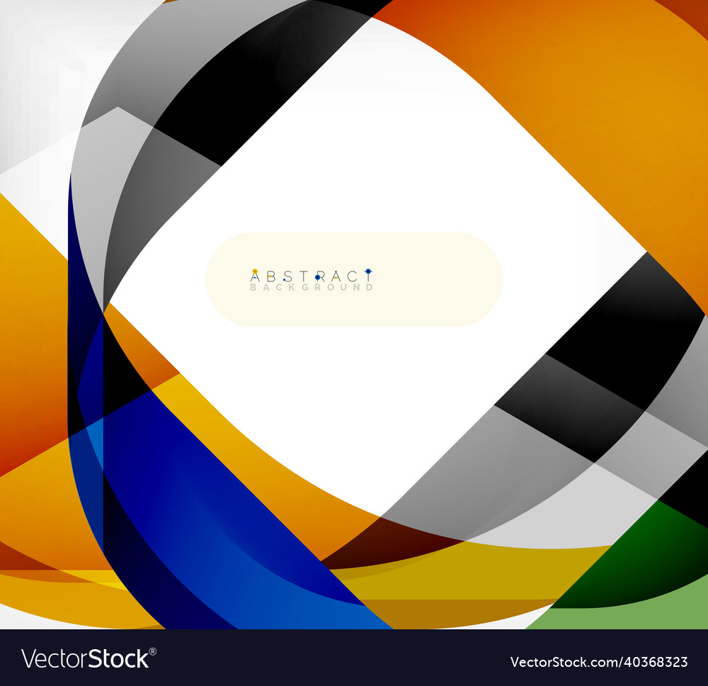 Abstract square shape with overlapping waves