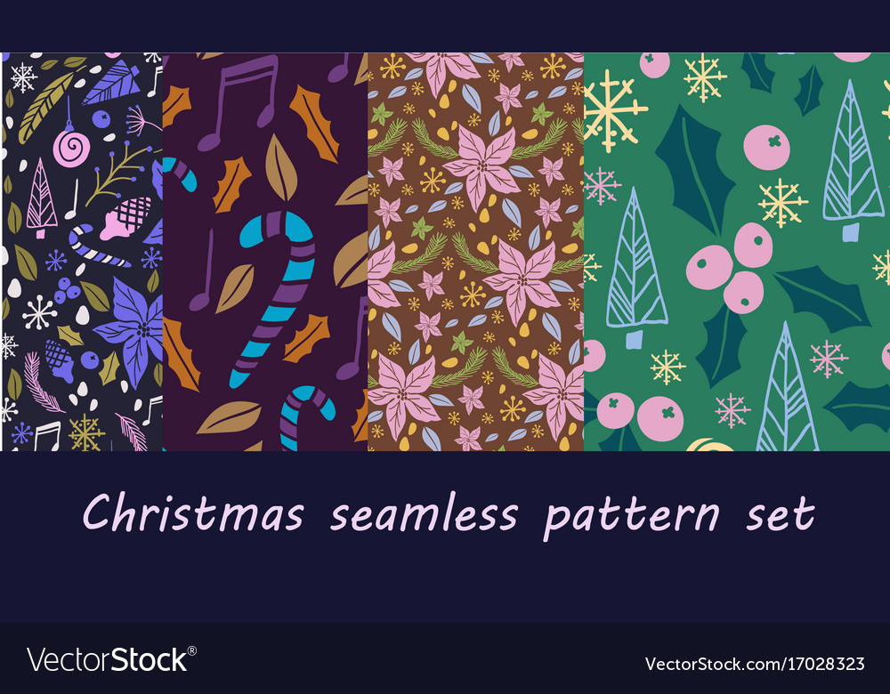 Christmas seamless pattern with fir tree