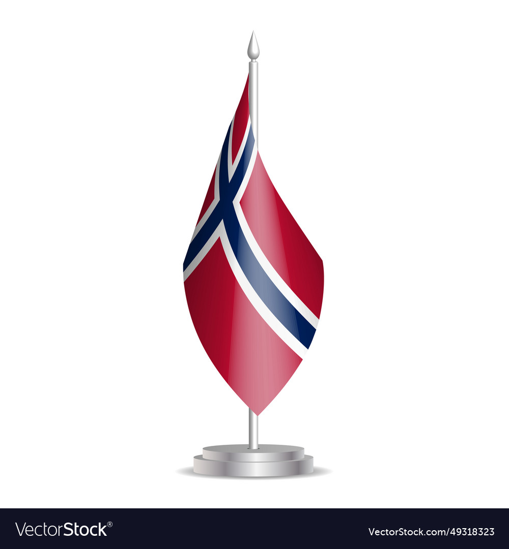 Desktop presentation flag of norway Royalty Free Vector