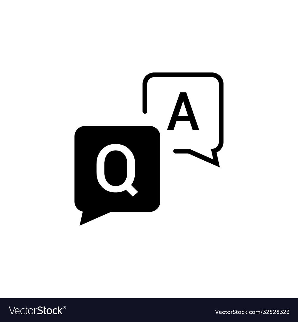 Faq help flat design icon query frequently