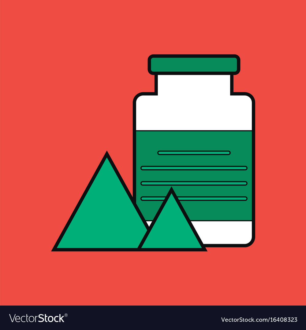 Flat icon design collection jar and pyramids