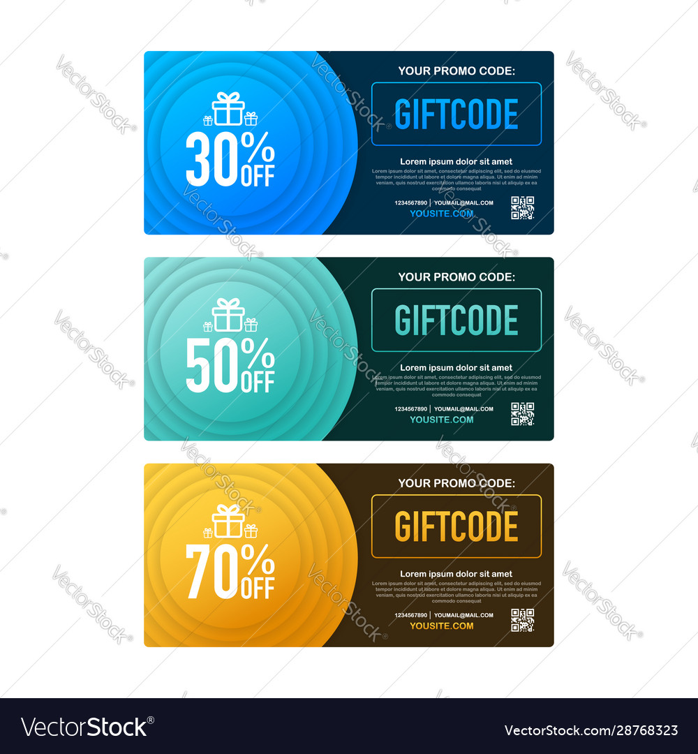 Promo code voucher Royalty Free Vector Image - VectorStock