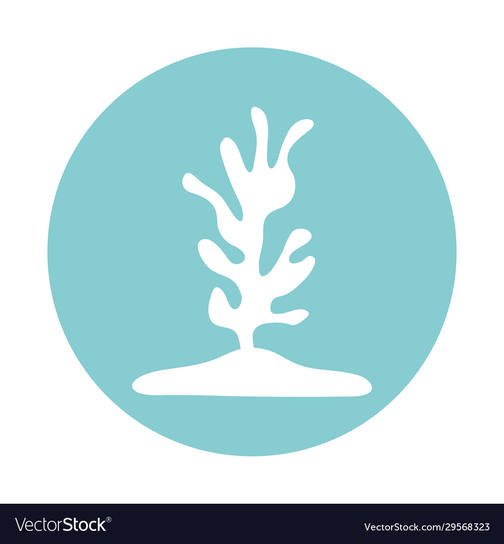 Isolated coral block style icon design