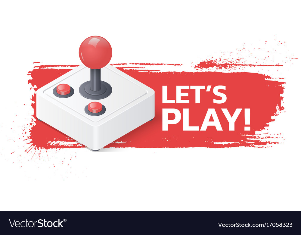 Play games hanging joystick background imag Vector Image