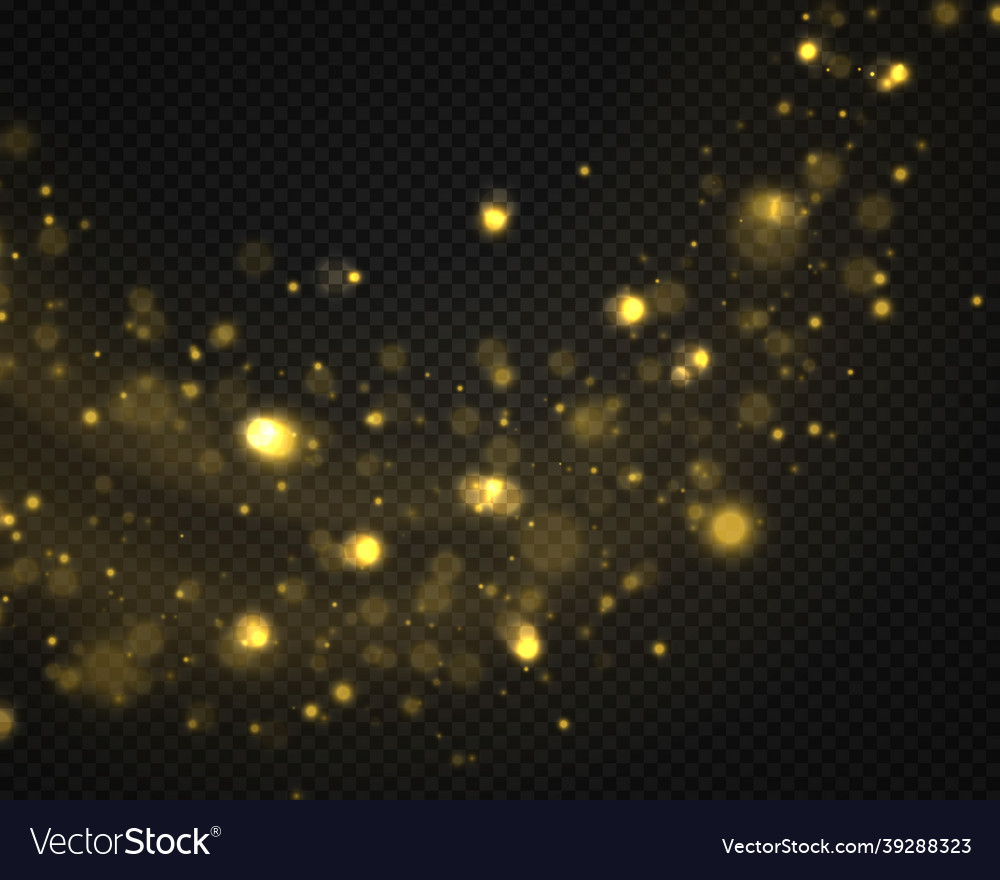 Light line bokeh dynamic golden waves dust vector image Light line bokeh dynamic golden waves dust