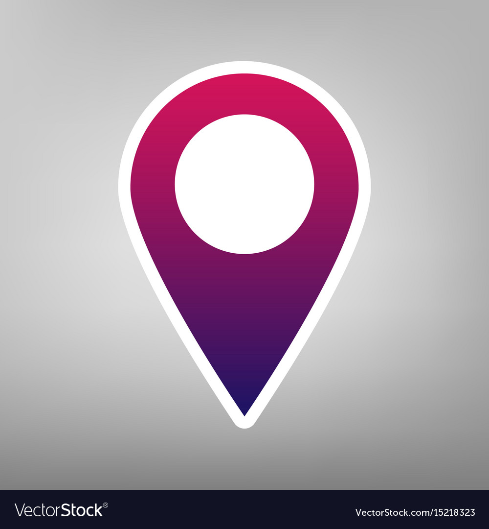 Mark pointer sign purple gradient icon