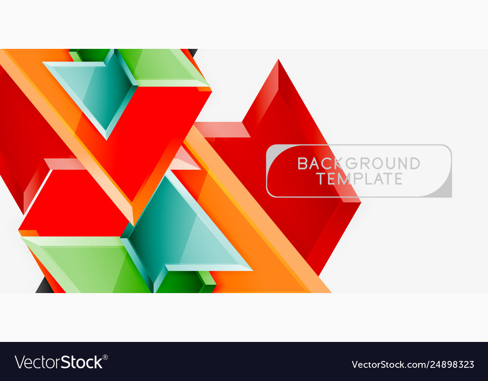 Minimal geometrical triangles with 3d effect Vector Image Minimal geometrical triangles with 3d effect