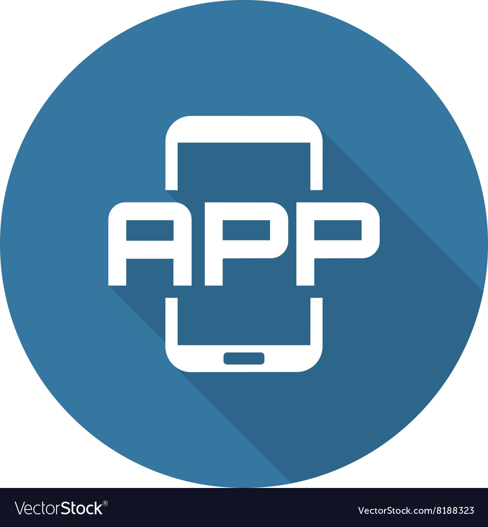 Download Mobile application icon flat design Royalty Free Vector