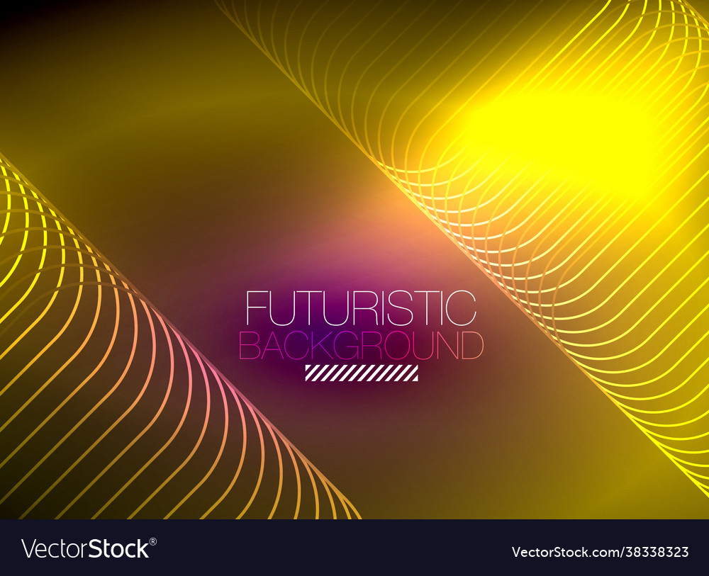 Neon color square shape lines abstract background vector image Neon color square shape lines abstract background
