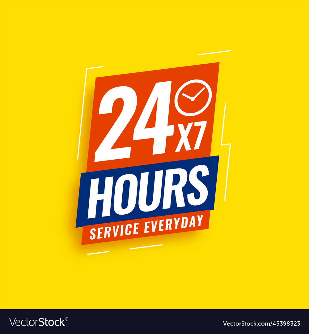 Open service available for 24 hours and 7 days