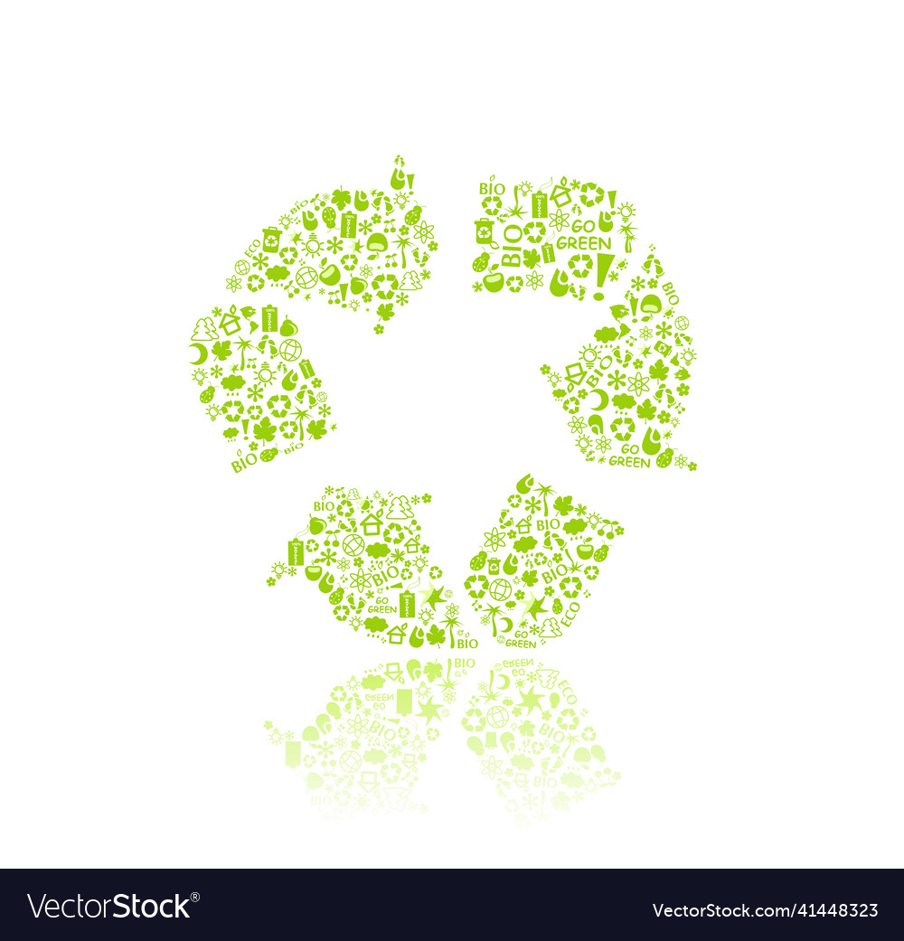 Recycle silhouette icon sign