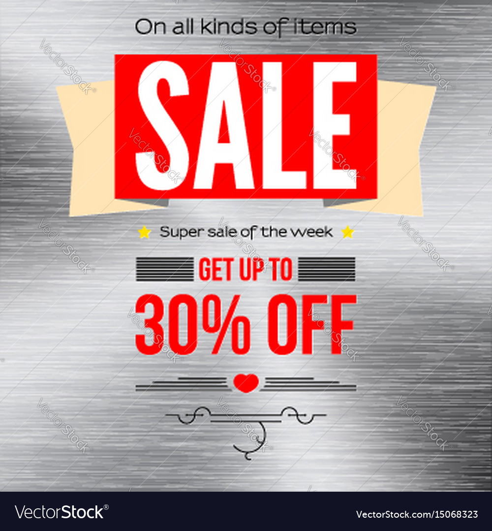 Sale Vintage Text Banner Ready To Print And Use Vector Image