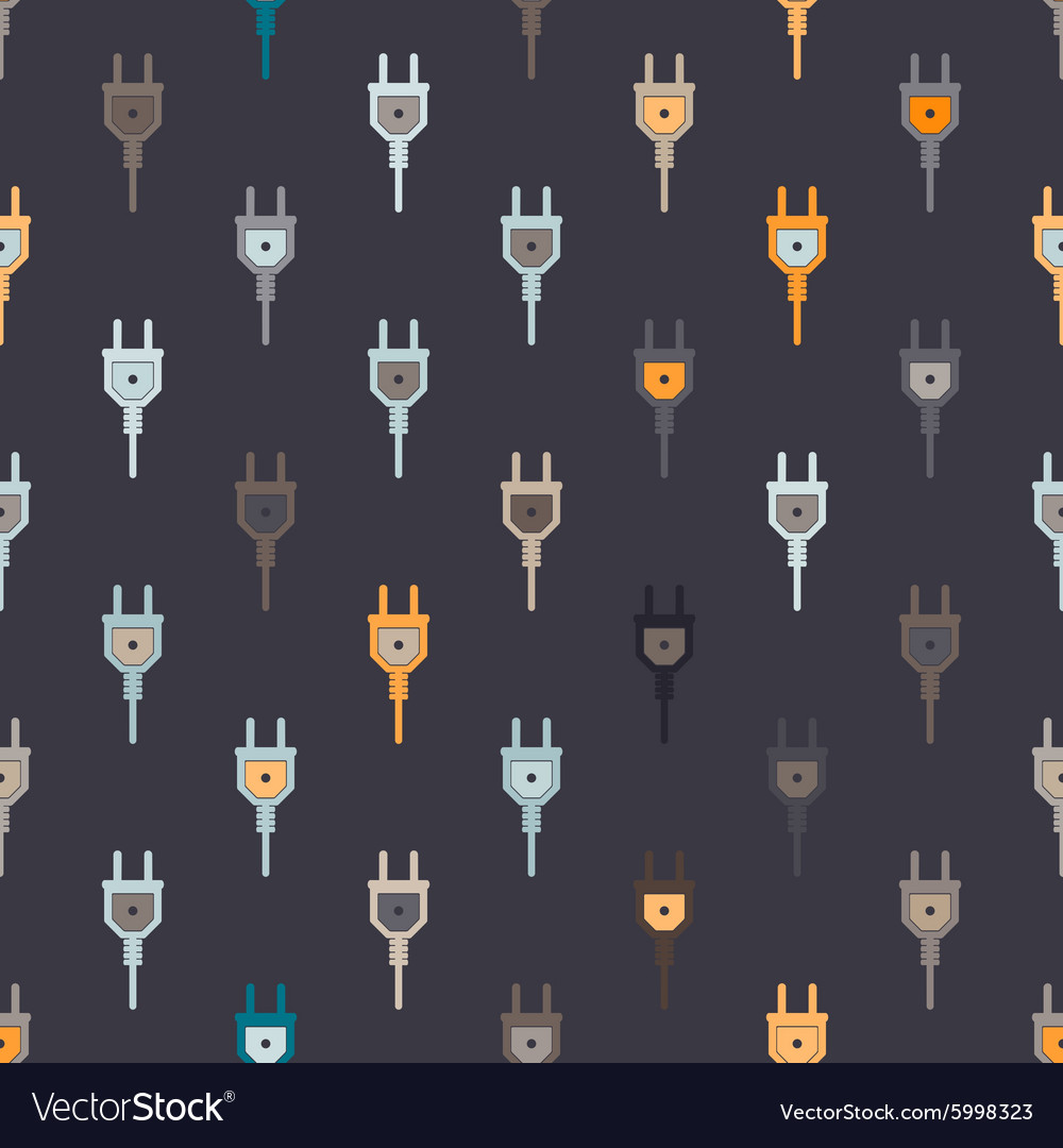 Seamless background with different power cord plug