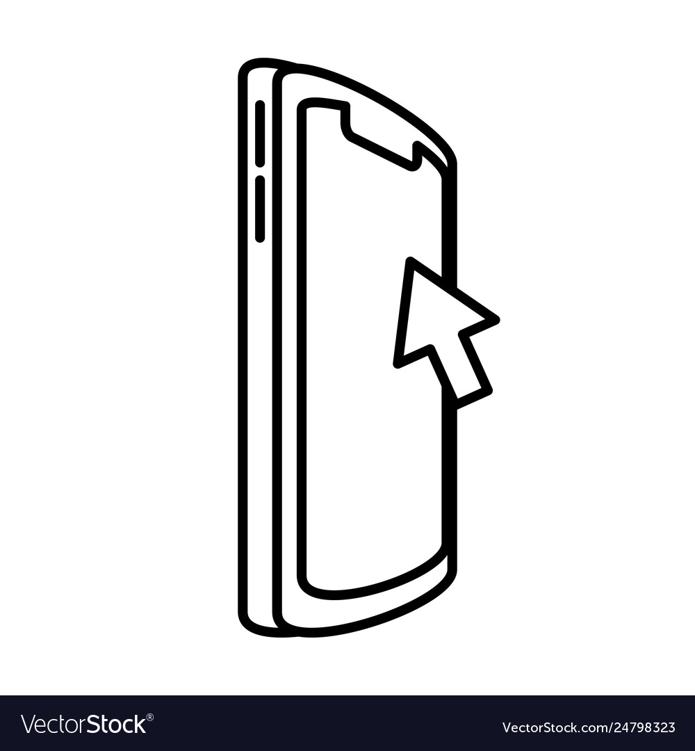 Smartphone device with arrow cursor