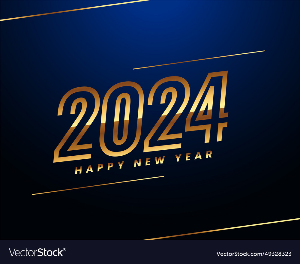 Stylish 2024 new year invitation card to celebrate