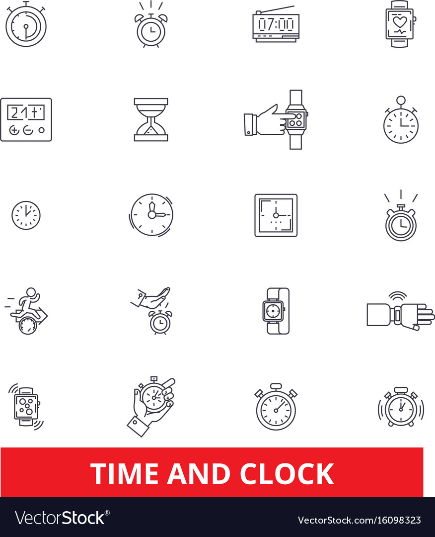 Time Management Clock Icons