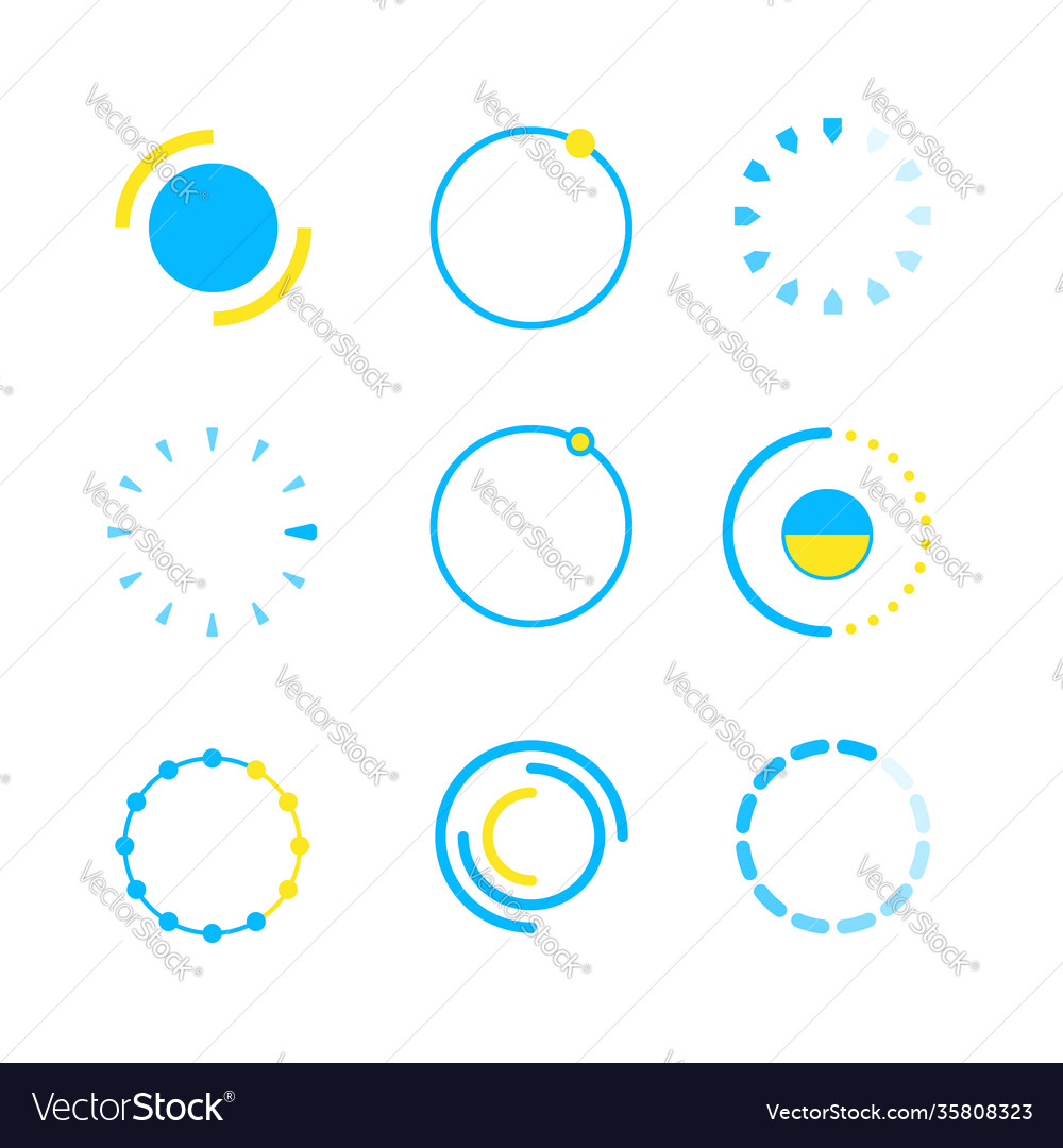Web progress loader interface icon bar load sign vector image Web progress loader interface icon bar load sign