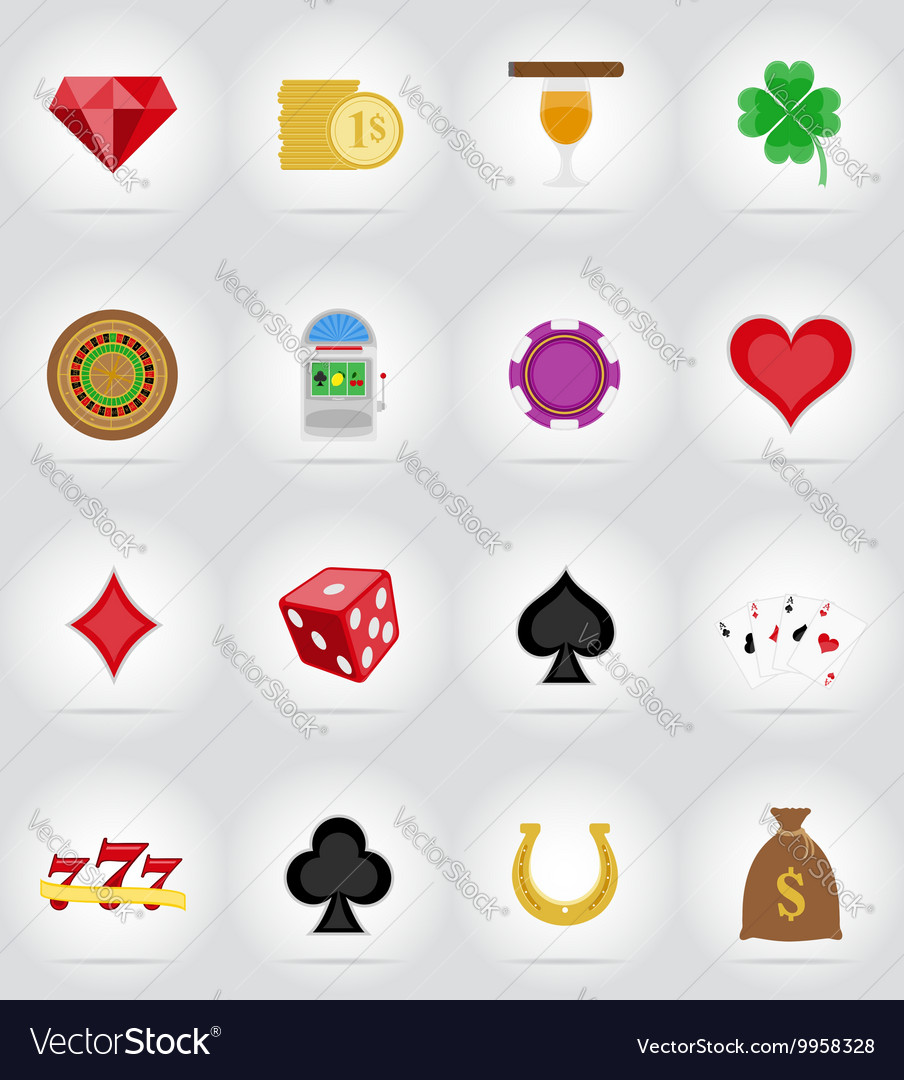 Casino flat icons 17