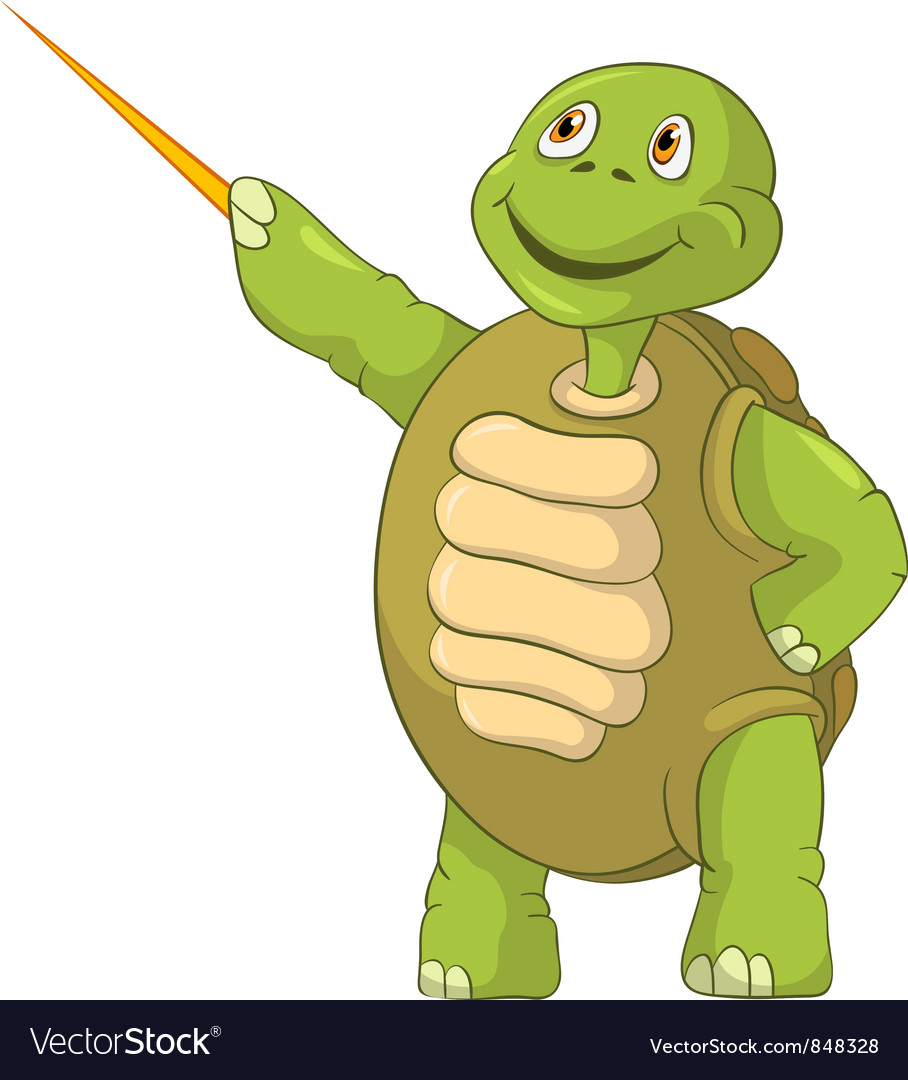 Cheerful Turtle Showing a Smile