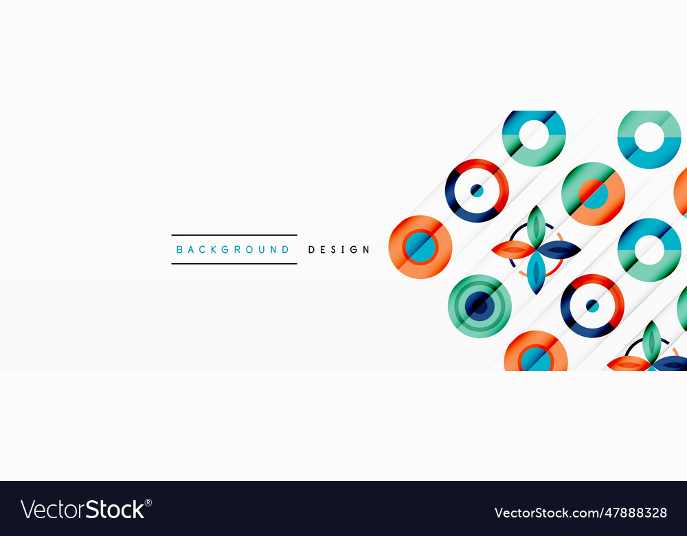 Colorful circles in a grid composition abstract